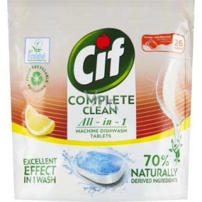 Cif All in 1 Lemon dishwasher tablets 26 pieces