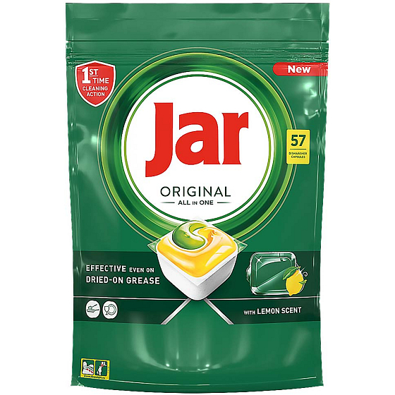 Jar Original All in One Lemon Dishwasher Capsules 57 pieces
