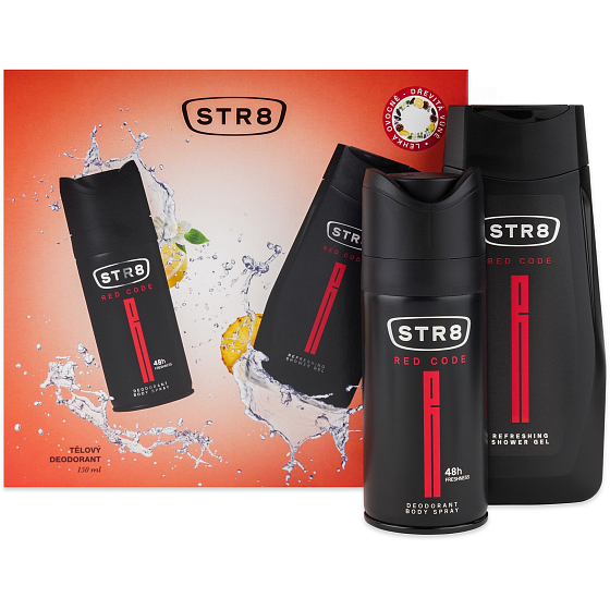Str8 Red Code deodorant spray 150 ml + shower gel 250 ml, cosmetic set for men 2021