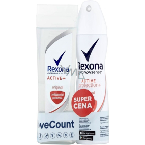 Rexona Active shower gel 250 ml + Active Protection Original antiperspirant spray 150 ml, cosmetic set for women