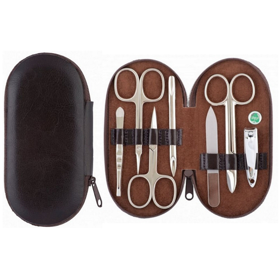 Dup Manicure Libuše leather 7-piece set brown 230401-595