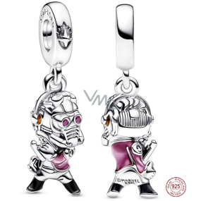 Charm Sterling silver 925 Marvel Guardians of the Galaxy, Star-Lord, bead on bracelet movie