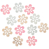 Wooden flowers 4 cm 12 pieces