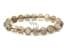 Azeztulite bracelet elastic natural stone, ball 9,5 - 10 mm / 16 - 17 cm