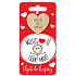 Nekupto Pocket Hug Heart I Love You sooo much!, pocket hug 6 x 12 cm