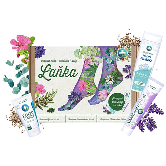 Annabis Laňka Varicann Q10 Hemp Gel 75 ml + Footcann Urea Bio Hemp Cream 75 ml + Atopicann Body Hemp Milk 250 ml, cosmetic set