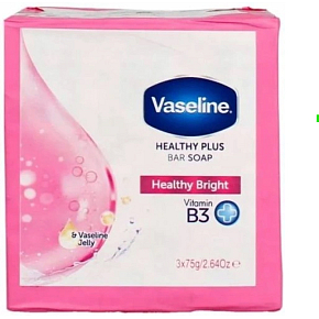 Vaseline Healthy Bright Soap, 3x 75 g