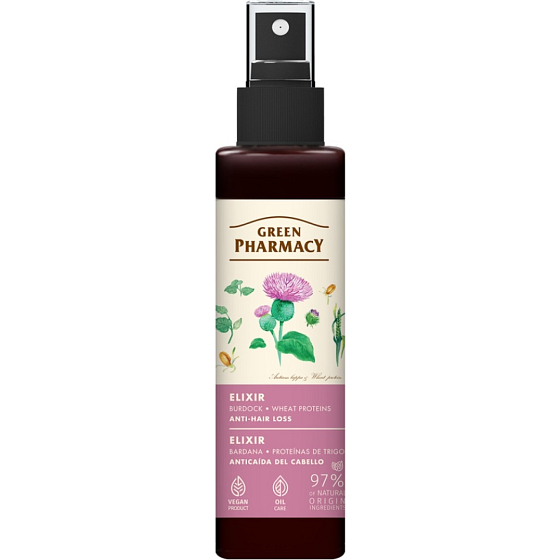 Green Pharmacy Hair Loss Elixir with Burdock and Wheat 150 ml