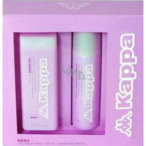 Kappa Rosa Woman shower gel 250 ml + deodorant spray 150 ml, cosmetic set