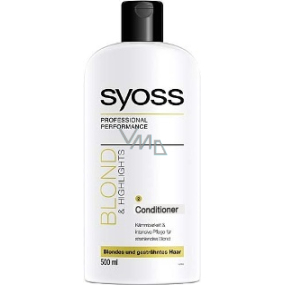 Syoss Blond Highlights Hair Conditioner For Blond And Highlighted Hair 500 Ml Vmd Parfumerie Drogerie
