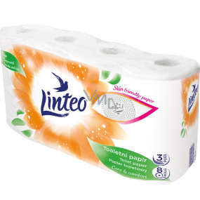 Linteo Care & Comfort Toilet Paper 130 pieces 3 ply 15 m 8 pieces