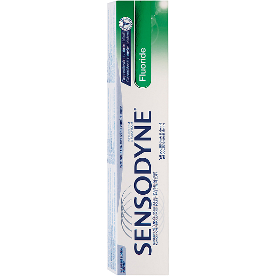 Sensodyne Fluoride containing potassium nitrate toothpaste reduces the sensitivity of teeth and exposed necks 50 ml