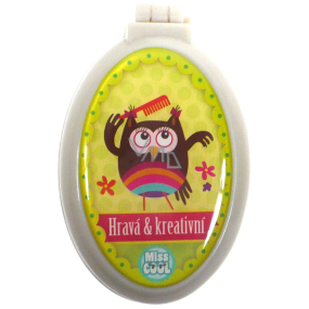 Nekupto Miss Cool Comb with Mirror Owl Playful & Creative