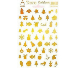 Arch Holographic decorative stickers Christmas different motives gold