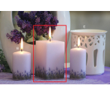 Lima Lavender scented candle light purple prism 65 x 120 mm 1 piece