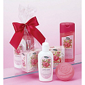 Kappus Rose shower gel 250 ml + body lotion 200 ml + solid soap 125 g, cosmetic set
