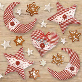 Ditipo Paper napkins 3 ply 33 x 33 cm 20 pieces Christmas fabric decorations