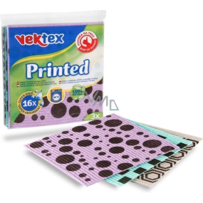 Vektex Printed sponge cloth 16 x 18 cm 3 pieces