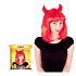 Devil red wig for adults