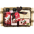 Raphael Rosalee Cosmetics Pomegranate shower gel 150 ml + body lotion 150 ml + solid soap 100 g + massage towel + basket, cosmetic set