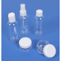 Albi Original Travel Bottle Set 3 x 80 ml + 2 Containers + Flamingo Case - 15 cm x 15 cm x 4.5 cm