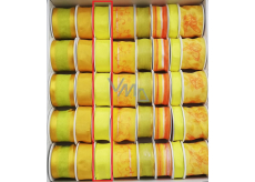 Ditipo Fabric ribbon with wire yellow neon 3 mx 25 mm