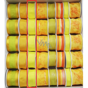 Ditipo Fabric ribbon with wire yellow neon 3 mx 25 mm