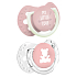Lovi My Little Love Comforter silicone dynamic pink for children 0-2 months 2 pieces