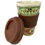 Cozy Time Bamboo Eco Retro Signs bamboo ecological thermo mug + silicone lid Coffee 450 ml