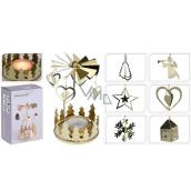 Angel ringing on a tea candle gold 65 x 160 mm