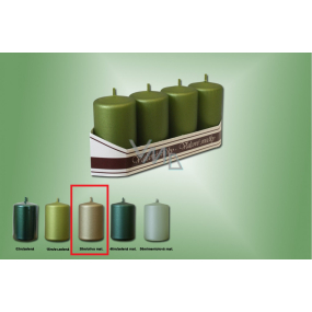 Lima Candle smooth metal olive cylinder 40 x 70 mm 4 pieces
