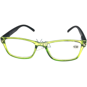 Berkeley Reading Prescription Glasses +1.0 plastic transparent green, black sides 1 piece MC2166