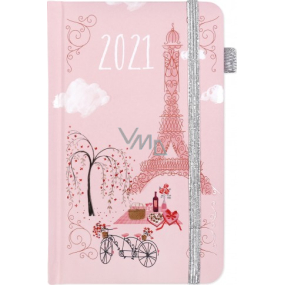 Albi Diary 2021 Pocket with rubber band Paris 15 x 9.5 x 1.3 cm