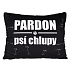 Albi Humorous pillow large Pardon, dog hair 36 cm x 30 cm