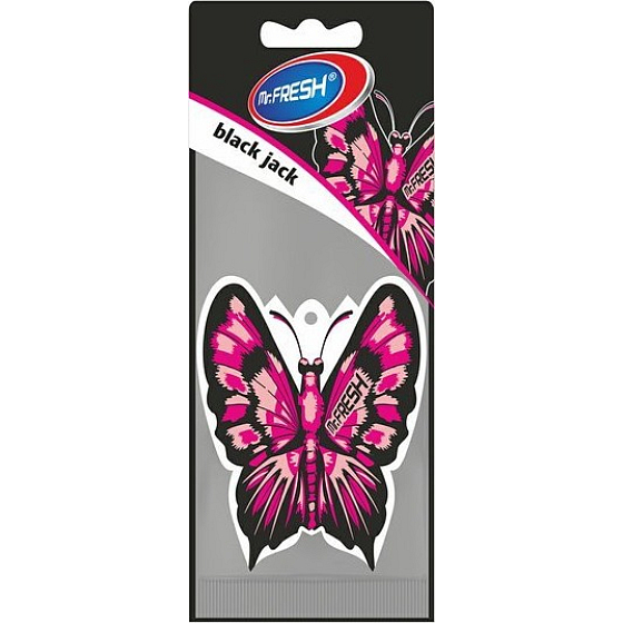 Mister Fresh Car Parfume Butterfly Black Jack hanging air freshener 7.5 g