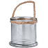Emocio Lamp with rope suspension, clear glass 125 x 115 mm