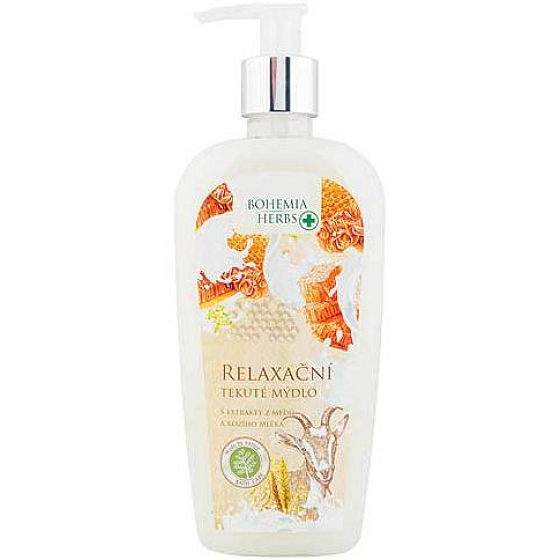 Bohemia Gifts Honey and goat milk creamy liquid soap dispenser 300 ml