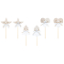 Wooden decoration pick 7 cm + skewer, various shapes