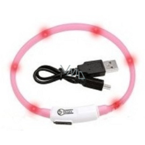 Karlie Flamingo LED light-up collar for cats and small dogs red, uni size 35 cm, rechargeable