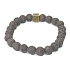 Lava with royal mantra Om, bracelet elastic natural stone, ball 8 mm / 16-17 cm, born of the four elements