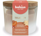 Bolsius True Joy Oriental Softness scented candle in glass with cork lid 80 x 75 mm, burning time 21 hours