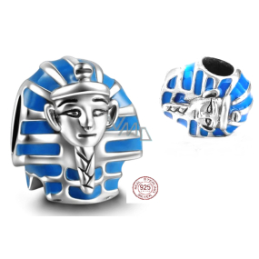 Charm Sterling silver 925 Egypt Pharaoh, bead on travel bracelet