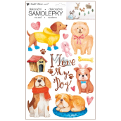 Wall sticker dogs 24 x 42 cm