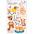 Wall sticker dogs 24 x 42 cm