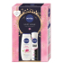 Nivea Soft Care Rose & Almond Oil shower gel 250 ml + Nivea Black & White Invisible Clear antiperspirant spray 150 ml, cosmetic set for women