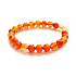 Carnelian bracelet elastic natural stone, 8 mm bead / 16 - 17 cm, Teaches us here and now