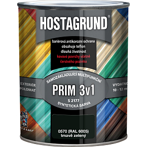 Hostagrund Prim 3v1 S2177 base and top metal paint, 0570 green, 600 ml