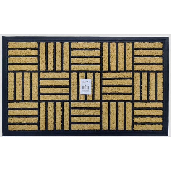 Tidy Home Doormat Rubber and Coconut Rectangle 45 × 75 cm