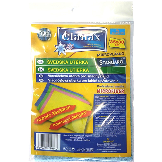 Clanax Standard Swedish microfiber cloth 35 x 30 cm 240 g