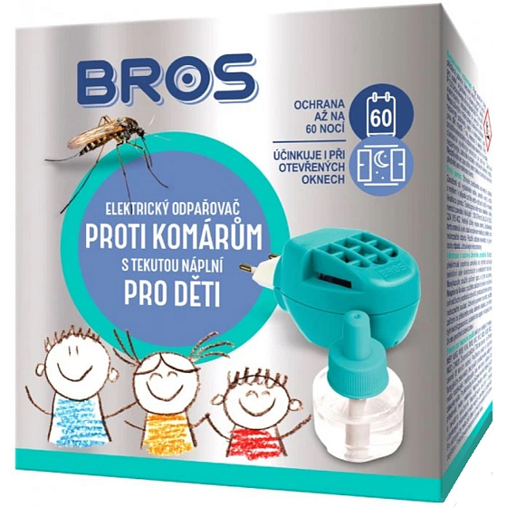 Bros Electric Mosquito Vaporizer + Liquid Refill for Children 40 ml